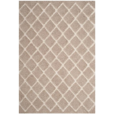 Safavieh 3 x 5 ft. Adriana Shag Power Loomed Rug, Small Rectangle - Beige and Cream ARG780D-3